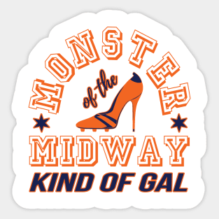 Chicago Sports Woman Fan Design - Football Shoe High-heel Sticker